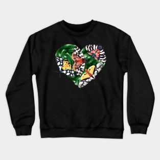 Botanical Tiger Moth Love Crewneck Sweatshirt